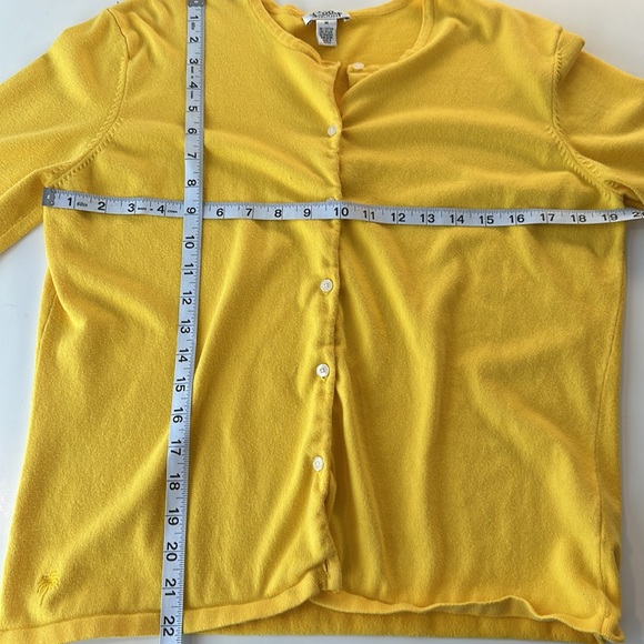 Lily Pulitzer Yellow Cardigan preppy fall 2025 cottage core - Picture 6 of 7